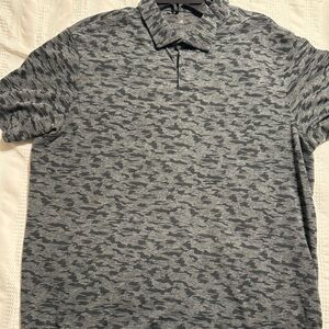 adidas Black and Gray Camouflage Polo Shirt